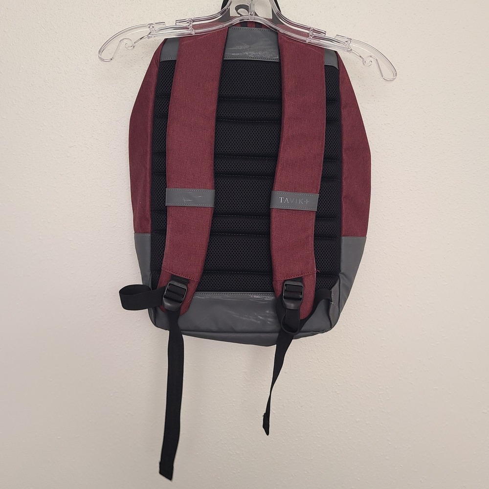 Tavik Daley TripleFin Travel Backpack One Size Raspberry Red Commuter Minimal - Picture 3 of 9